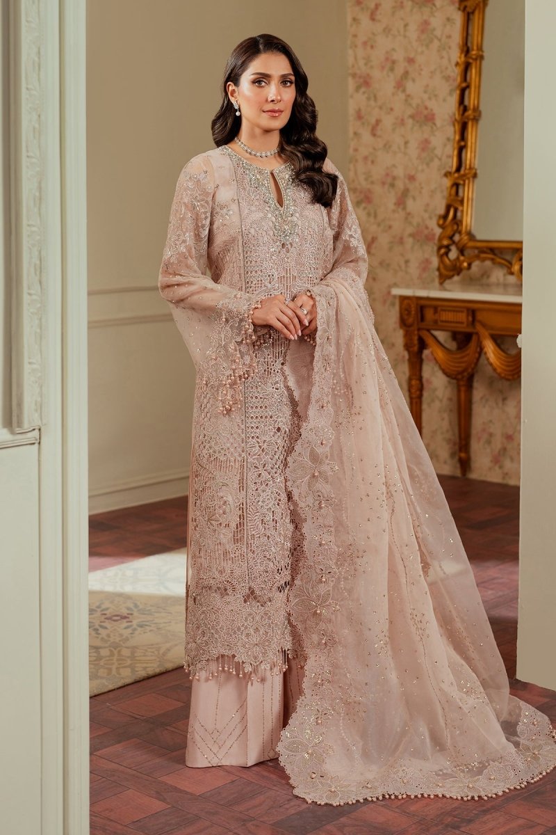 Baroque 3 Piece Unstitched Embroidered Organza Suit - CH13-04