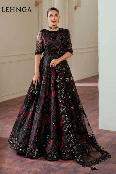 Baroque 3 Piece Unstitched Embroidered Net Suit - CH13-05