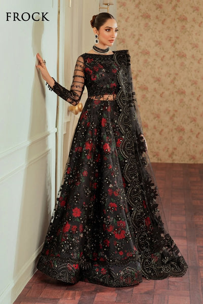 Baroque 3 Piece Unstitched Embroidered Net Suit - CH13-05