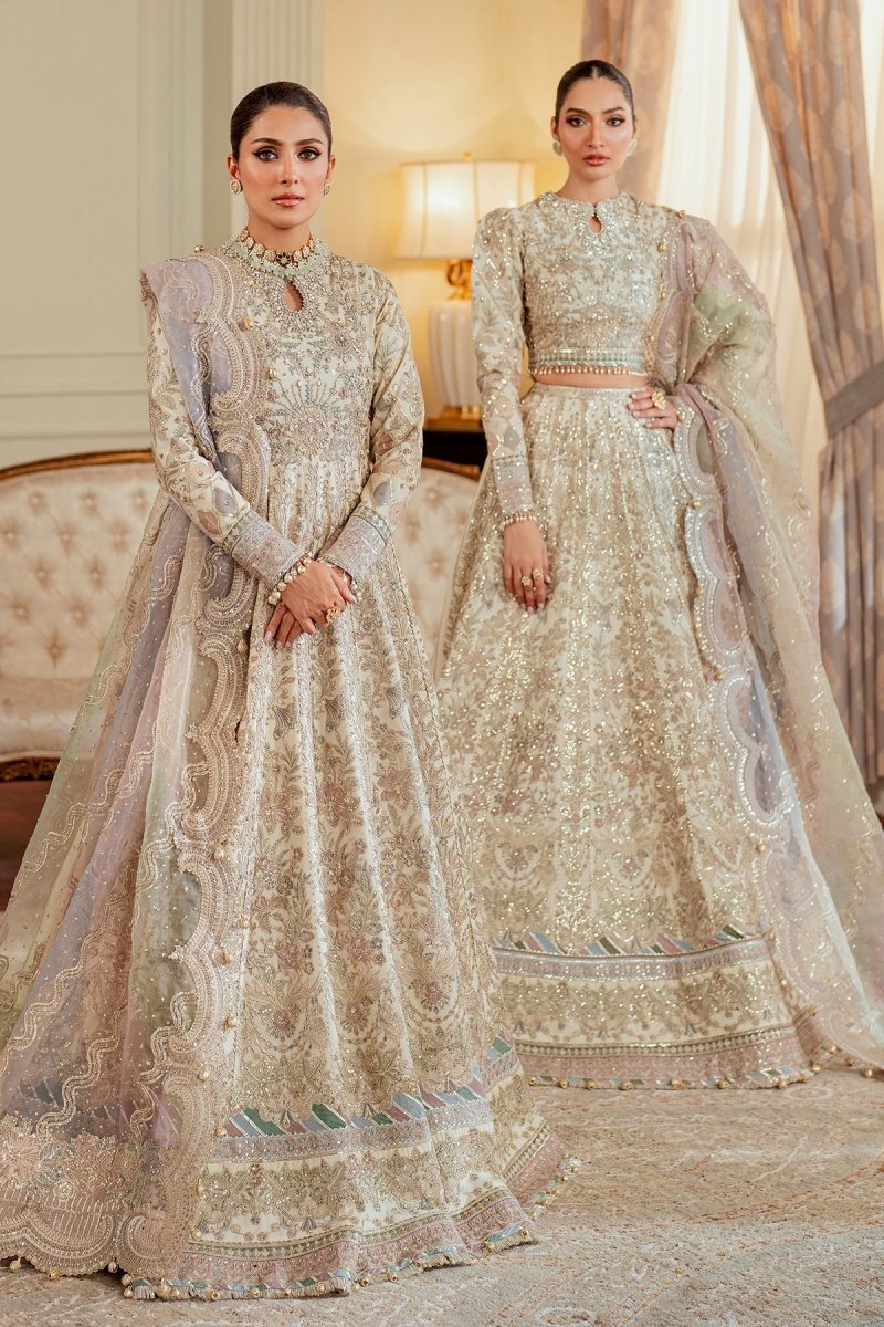 Baroque 3 Piece Unstitched Embroidered Net Suit - CH13-06