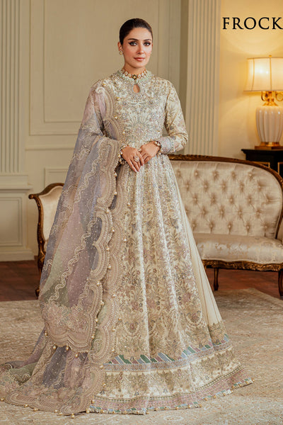 Baroque 3 Piece Unstitched Embroidered Net Suit - CH13-06