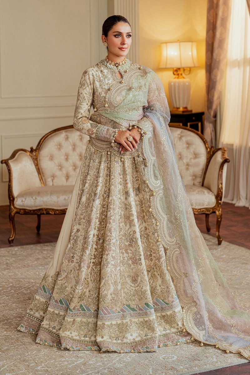 Baroque 3 Piece Unstitched Embroidered Net Suit - CH13-06