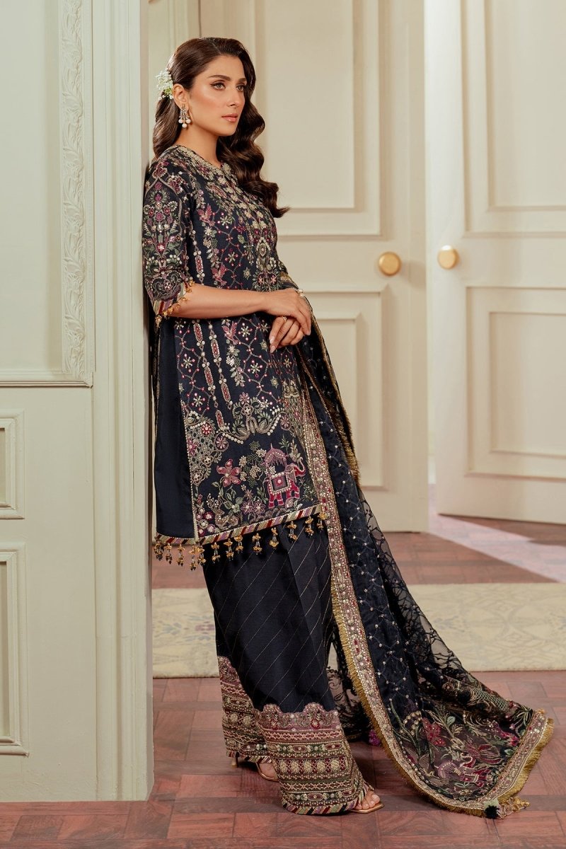 Baroque 3 Piece Unstitched Embroidered Silk Suit - CH13-07