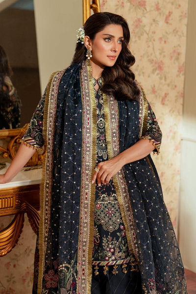 Baroque 3 Piece Unstitched Embroidered Silk Suit - CH13-07