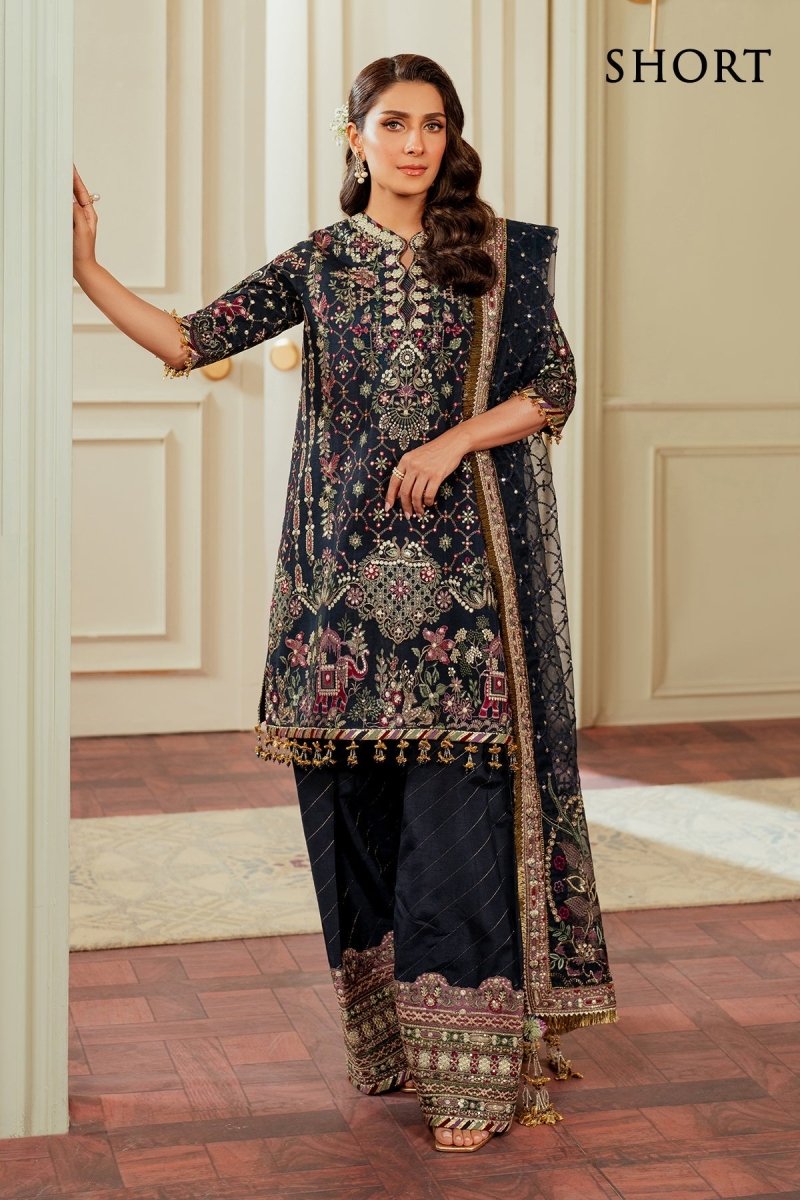 Baroque 3 Piece Unstitched Embroidered Silk Suit - CH13-07