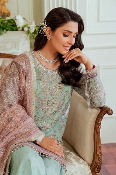 Baroque 3 Piece Unstitched Embroidered Net Suit - CH13-08