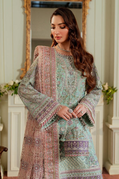 Baroque 3 Piece Unstitched Embroidered Net Suit - CH13-08