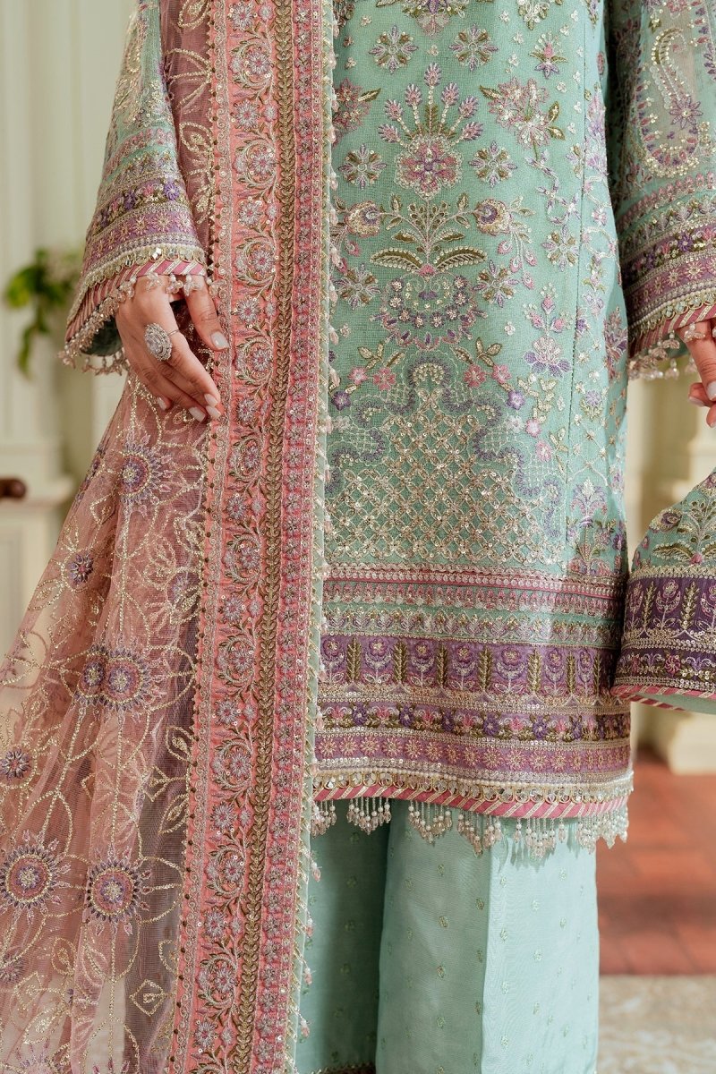 Baroque 3 Piece Unstitched Embroidered Net Suit - CH13-08