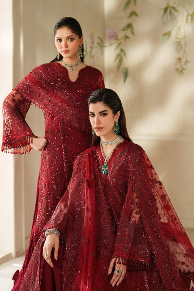 Baroque 3 Piece Unstitched Embroidered Net Suit - CH14-01