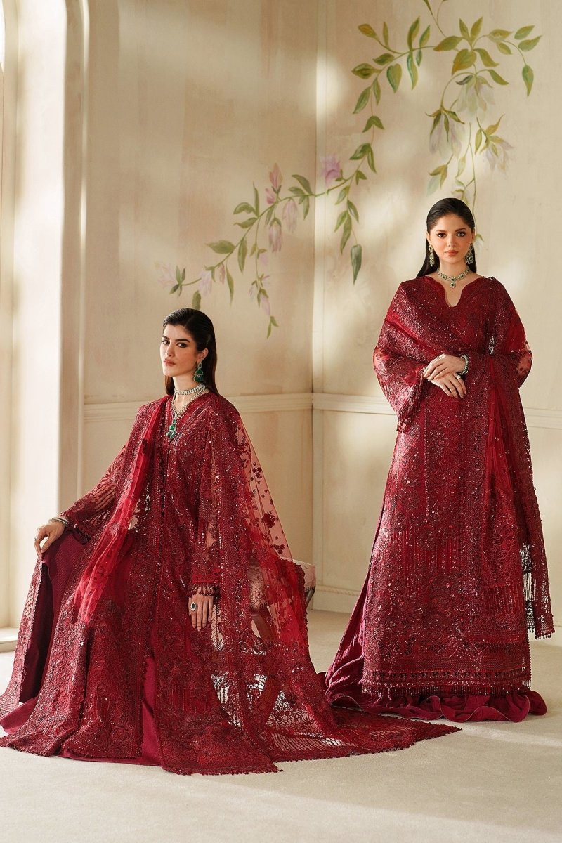 Baroque 3 Piece Unstitched Embroidered Net Suit - CH14-01