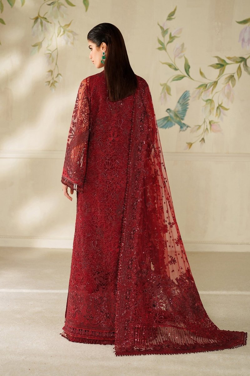 Baroque 3 Piece Unstitched Embroidered Net Suit - CH14-01
