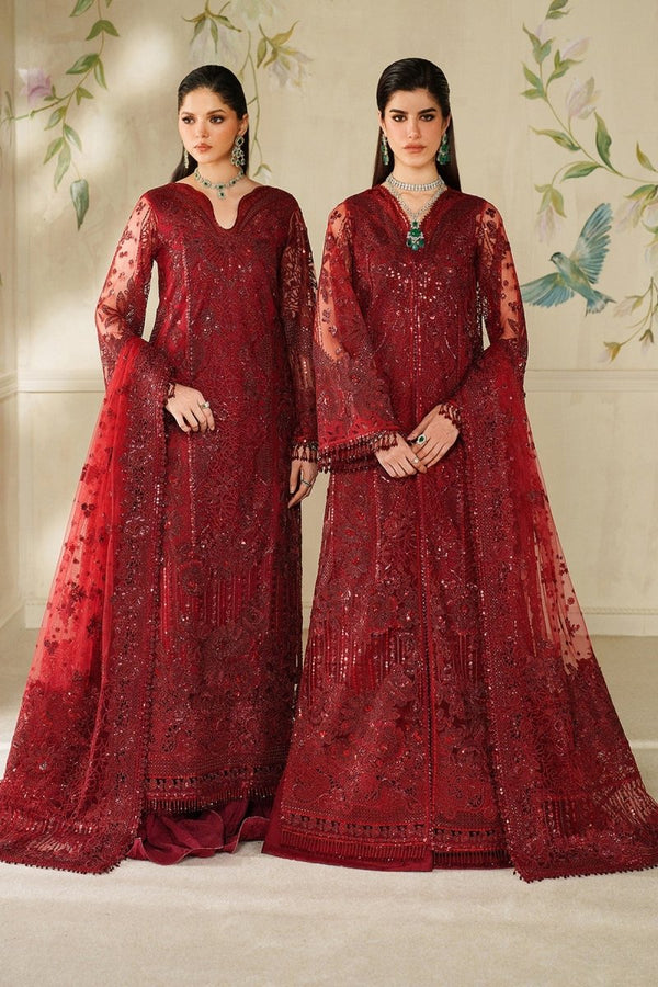 Baroque 3 Piece Unstitched Embroidered Net Suit - CH14-01