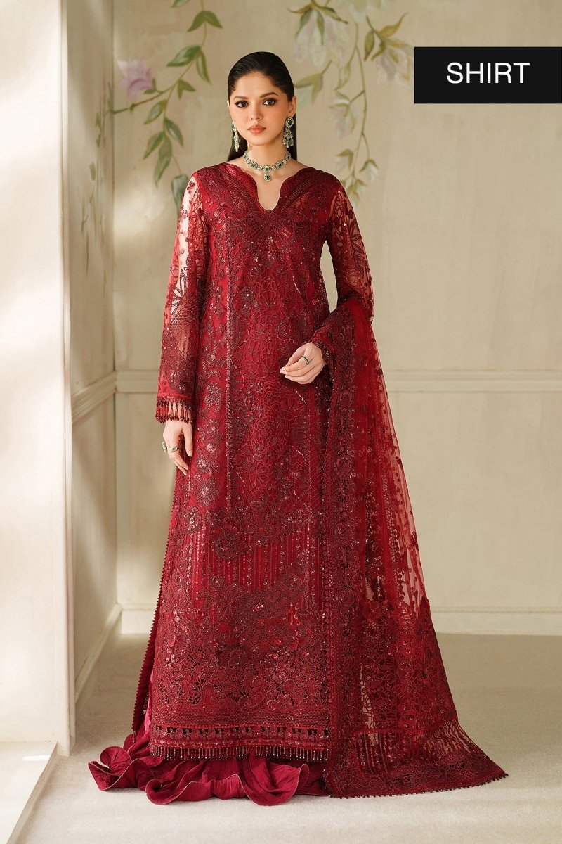 Baroque 3 Piece Unstitched Embroidered Net Suit - CH14-01