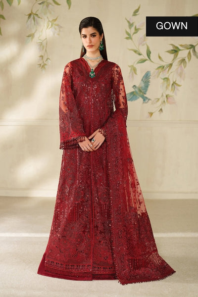 Baroque 3 Piece Unstitched Embroidered Net Suit - CH14-01