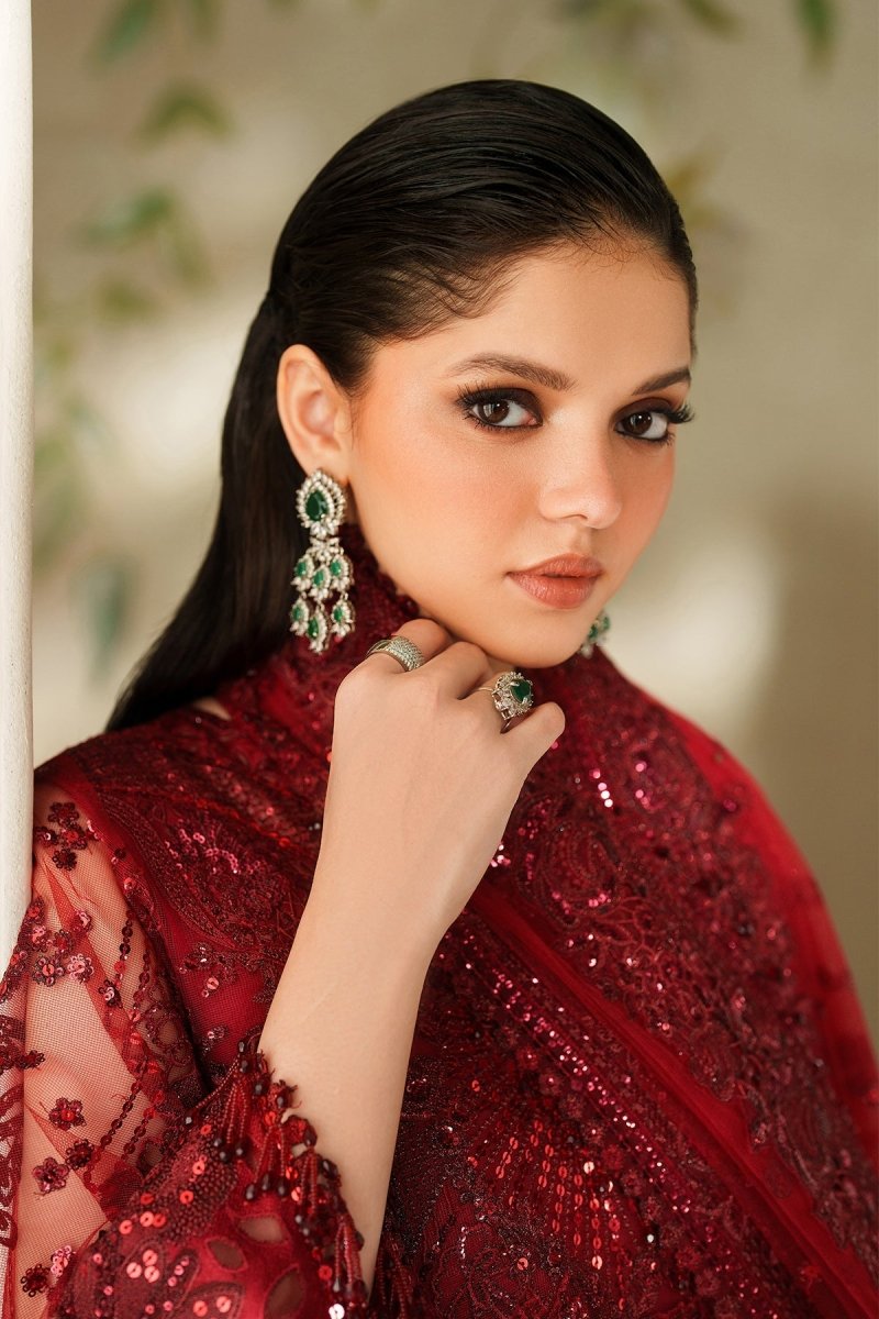 Baroque 3 Piece Unstitched Embroidered Net Suit - CH14-01