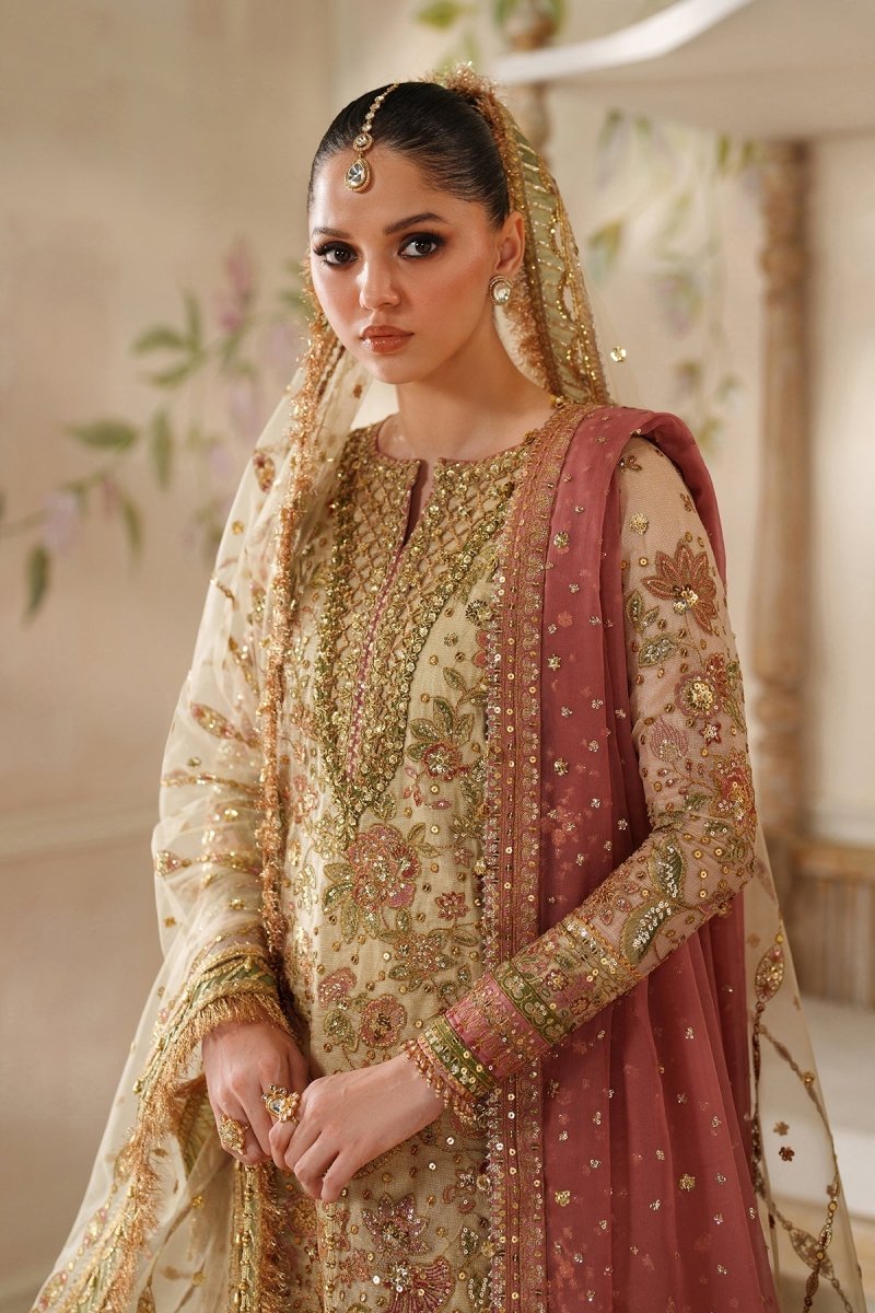 Baroque 3 Piece Unstitched Embroidered Net Suit - CH14-02