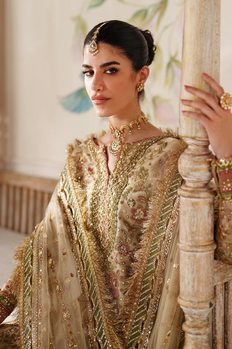 Baroque 3 Piece Unstitched Embroidered Net Suit - CH14-02