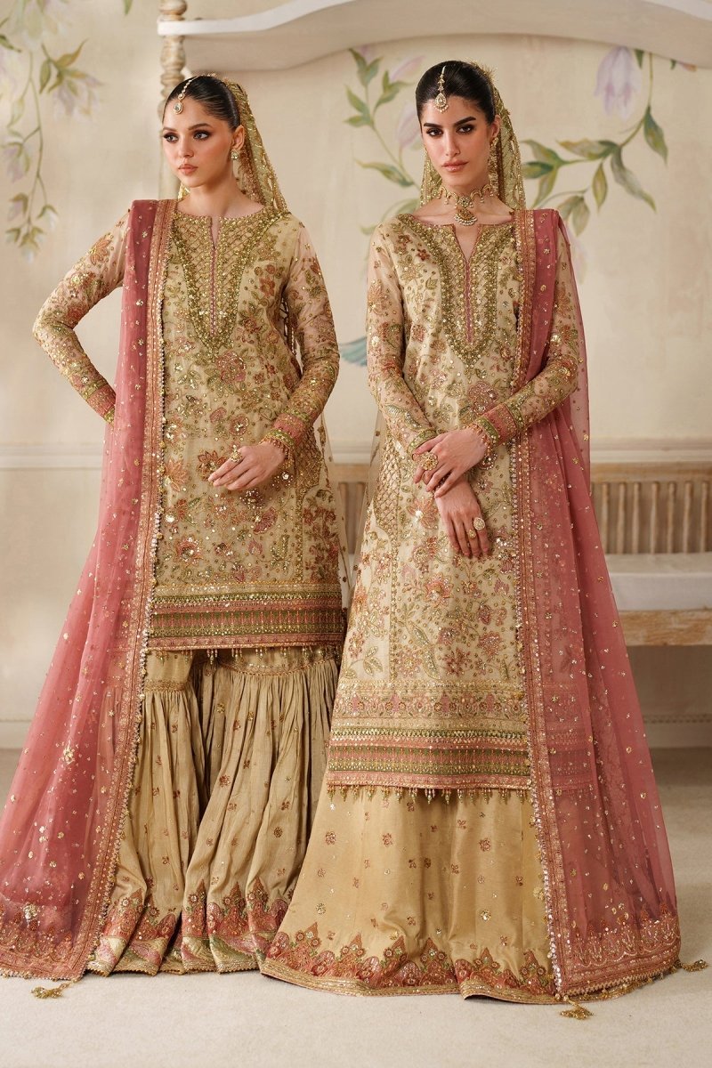 Baroque 3 Piece Unstitched Embroidered Net Suit - CH14-02