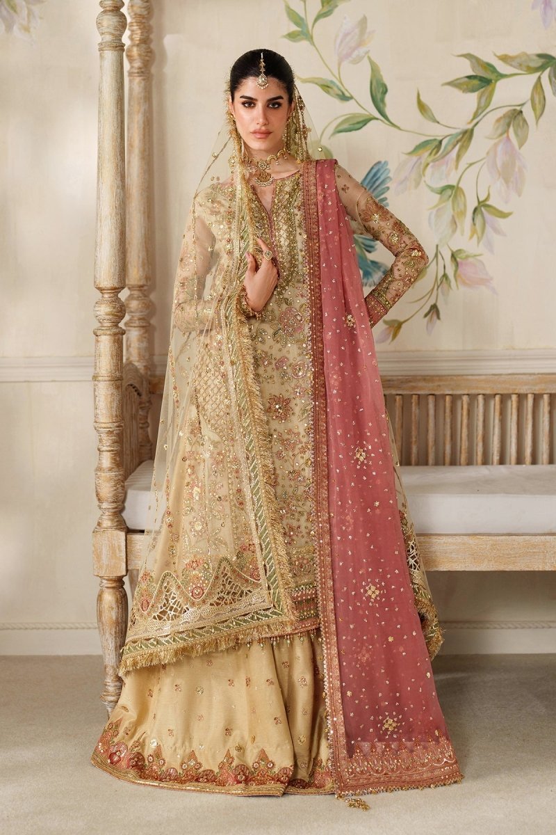 Baroque 3 Piece Unstitched Embroidered Net Suit - CH14-02