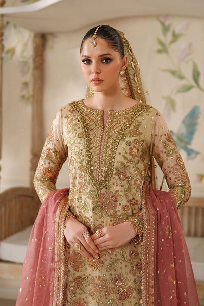 Baroque 3 Piece Unstitched Embroidered Net Suit - CH14-02