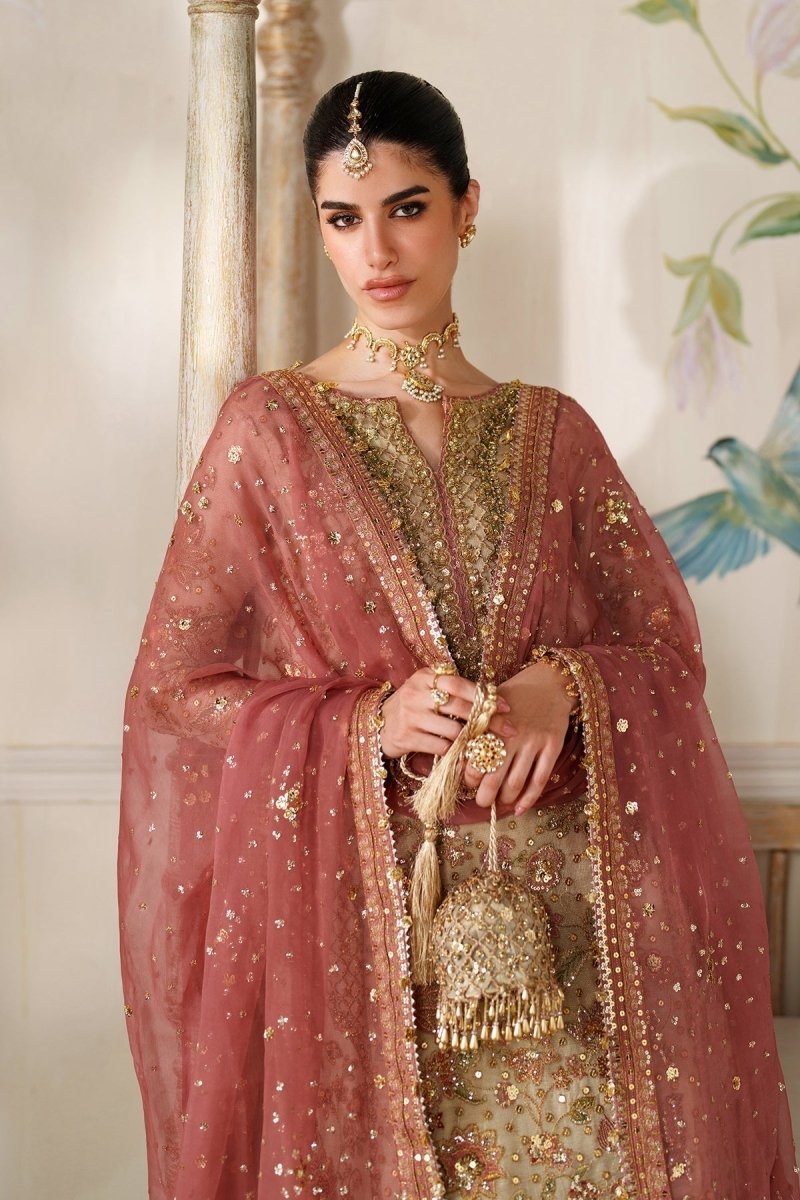 Baroque 3 Piece Unstitched Embroidered Net Suit - CH14-02
