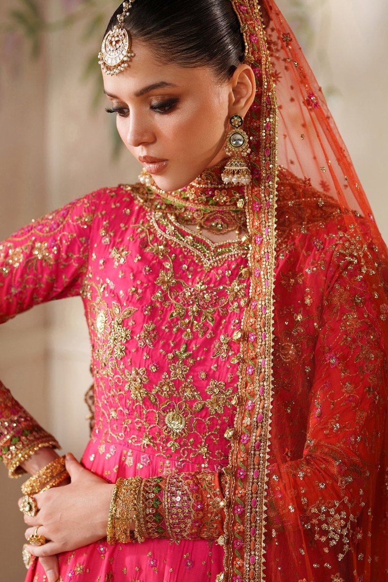 Baroque 3 Piece Unstitched Embroidered Silk Suit - CH14-03