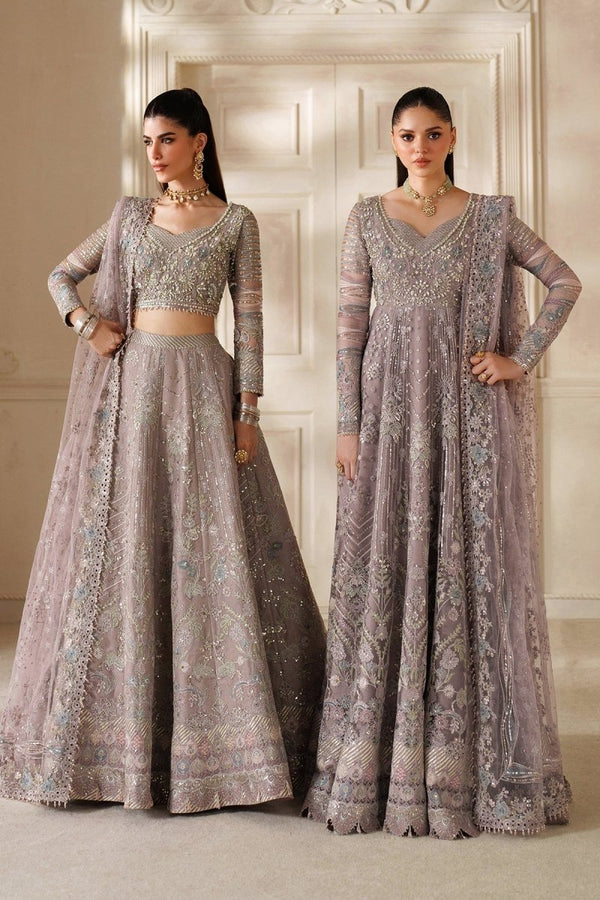 Baroque 3 Piece Unstitched Embroidered Net Suit - CH14-04