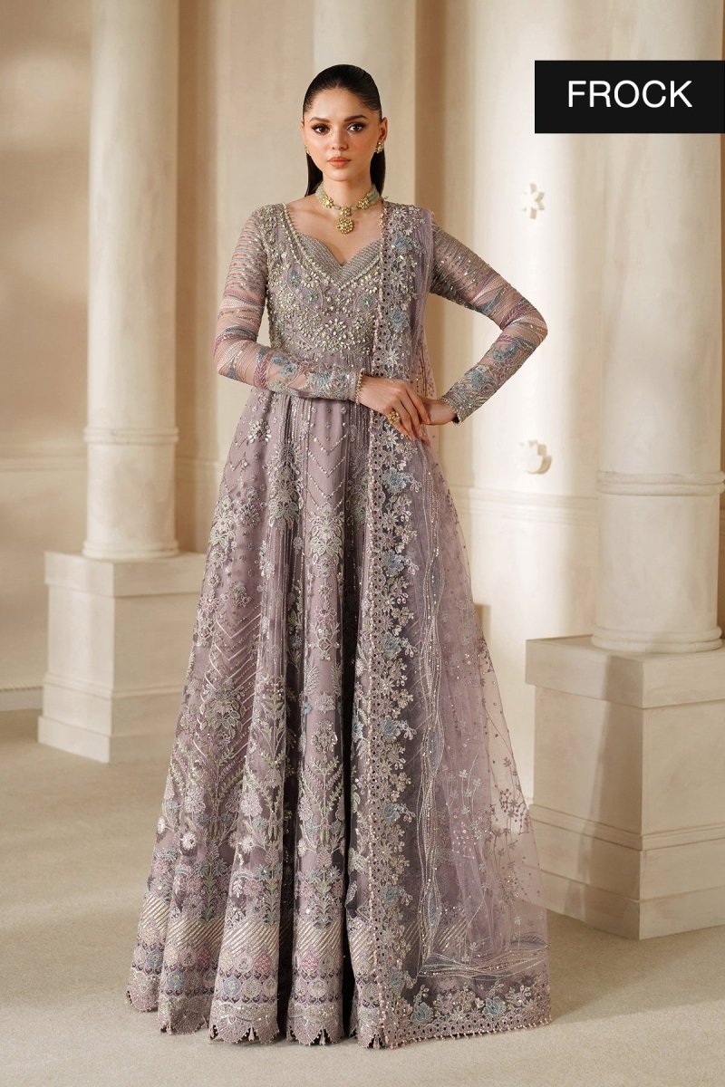 Baroque 3 Piece Unstitched Embroidered Net Suit - CH14-04