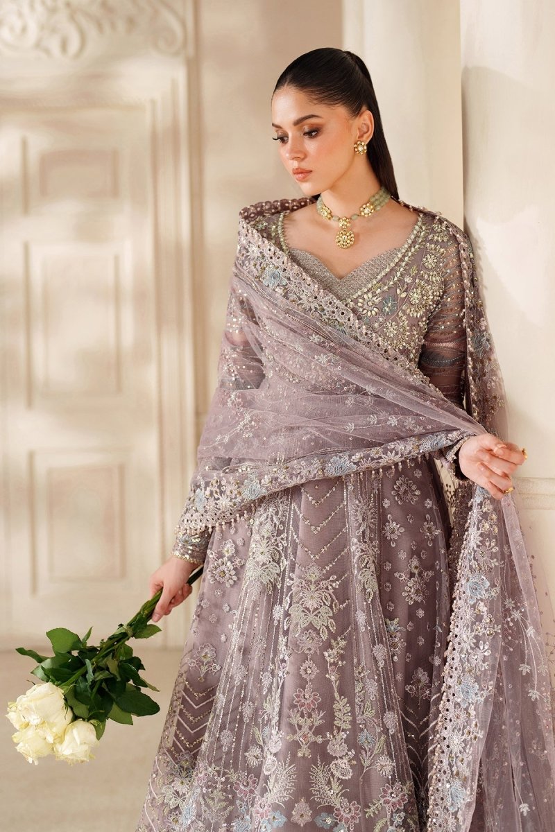 Baroque 3 Piece Unstitched Embroidered Net Suit - CH14-04