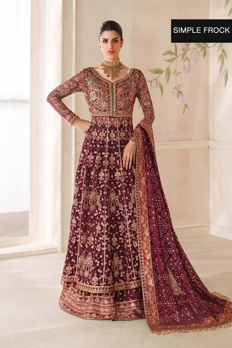 Baroque 3 Piece Unstitched Embroidered Chiffon Suit - CH14-05