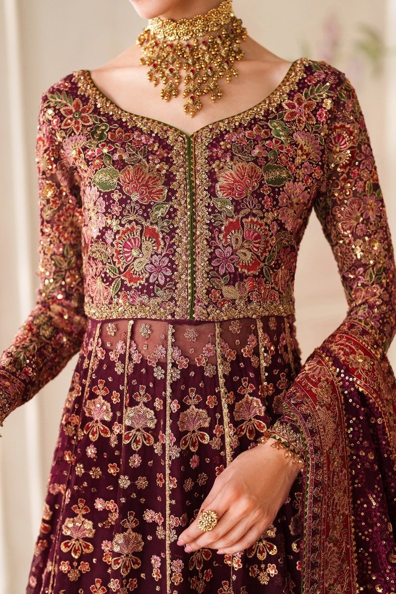 Baroque 3 Piece Unstitched Embroidered Chiffon Suit - CH14-05