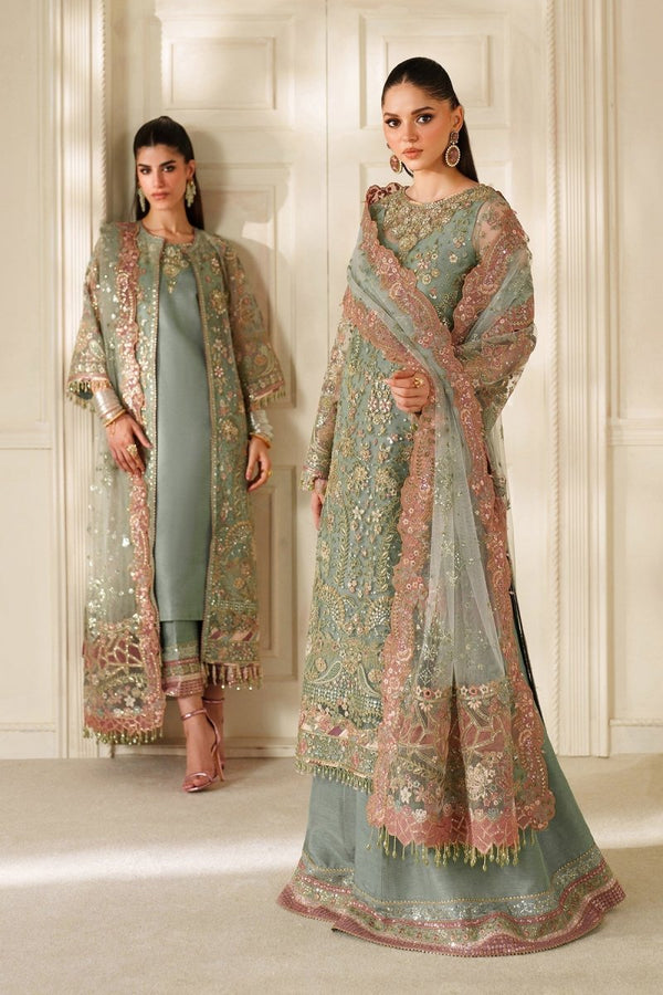 Baroque 3 Piece Unstitched Embroidered Net Suit - CH14-06