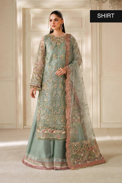 Baroque 3 Piece Unstitched Embroidered Net Suit - CH14-06