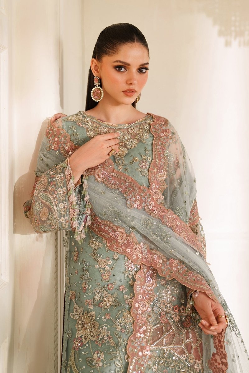 Baroque 3 Piece Unstitched Embroidered Net Suit - CH14-06