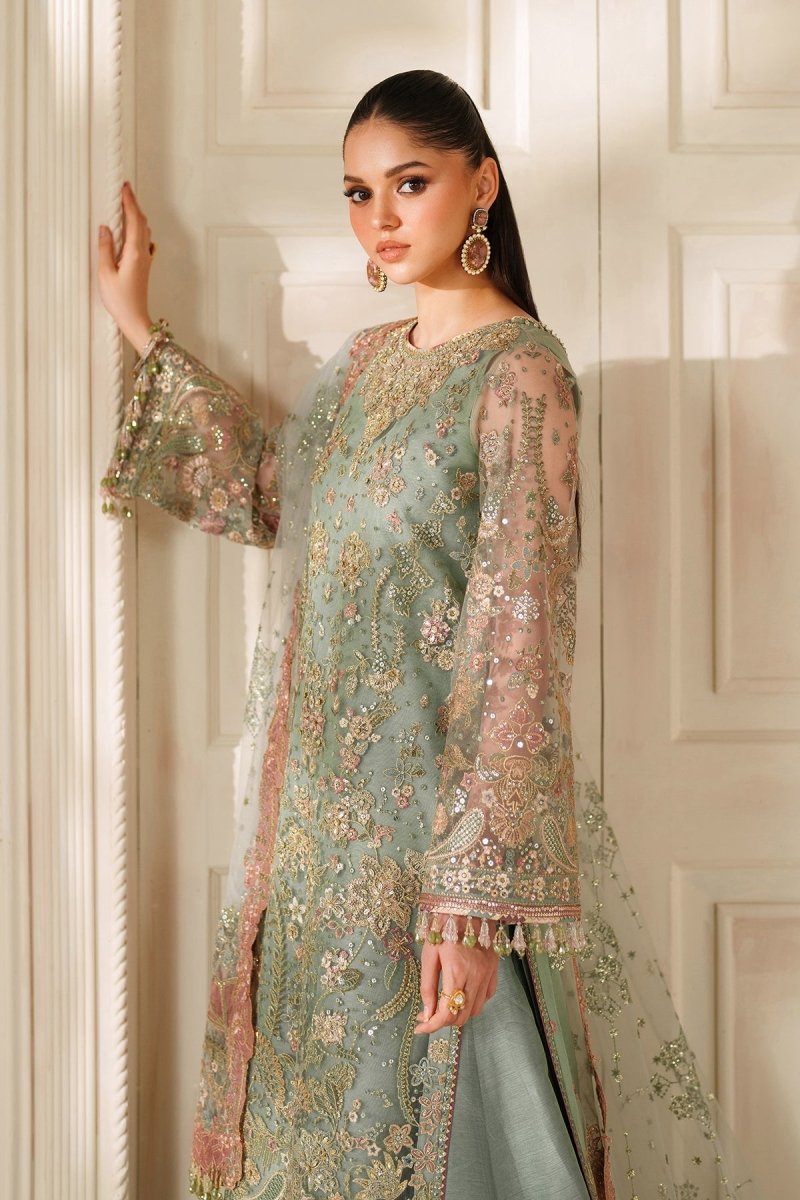 Baroque 3 Piece Unstitched Embroidered Net Suit - CH14-06