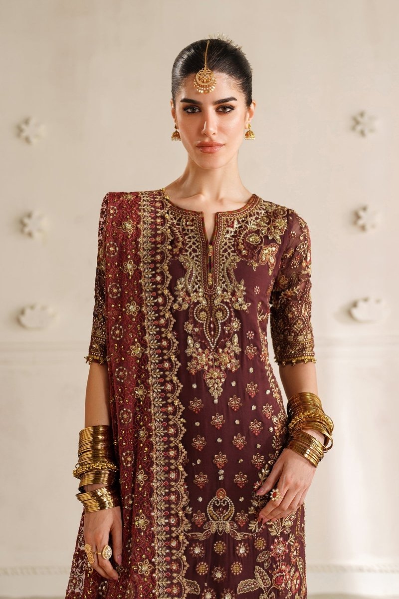 Baroque 3 Piece Unstitched Embroidered Chiffon Suit - CH14-07