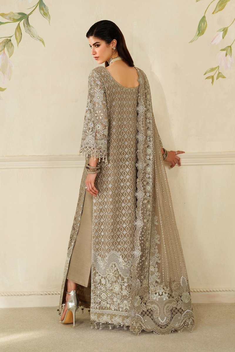 Baroque 3 Piece Unstitched Embroidered Chiffon Suit - CH14-08