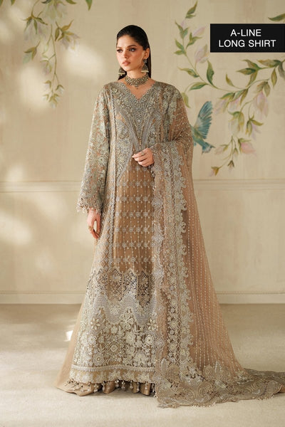 Baroque 3 Piece Unstitched Embroidered Chiffon Suit - CH14-08