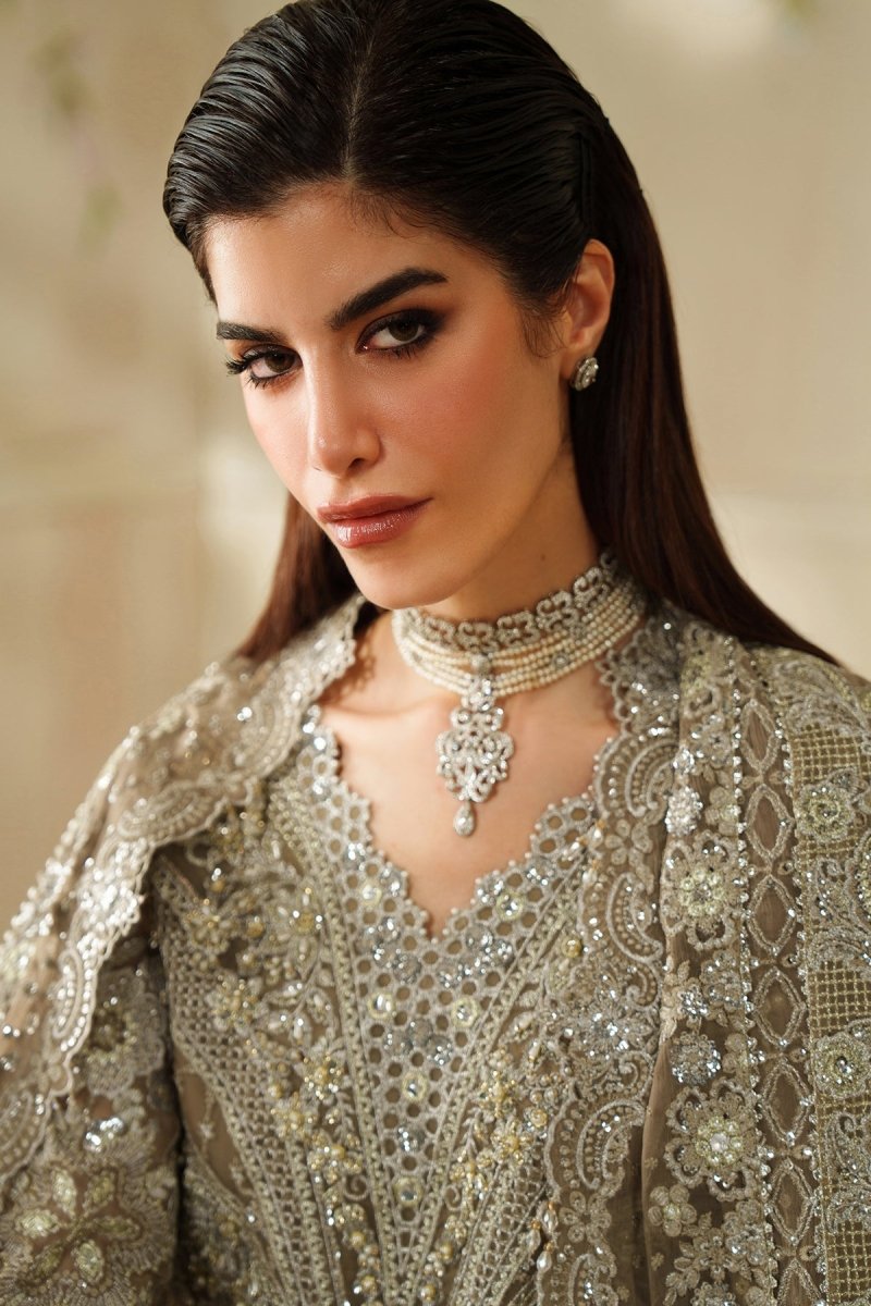 Baroque 3 Piece Unstitched Embroidered Chiffon Suit - CH14-08