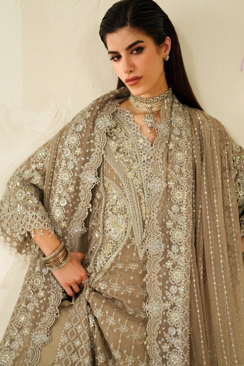 Baroque 3 Piece Unstitched Embroidered Chiffon Suit - CH14-08