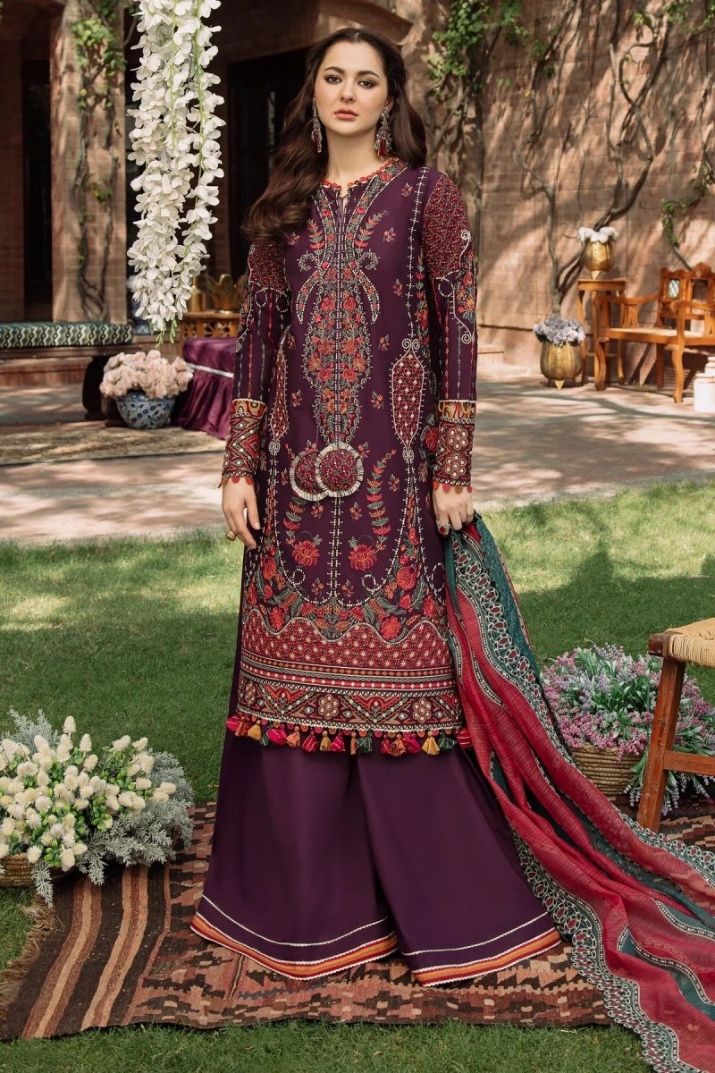 Jazmin 3 Piece Unstitched Embroidered Suit - CHAMAN