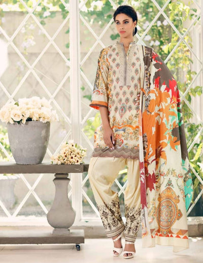 Charizma 3 Piece Embroidered Unstitched Lawn Infinity Collection Suit - CIN-13