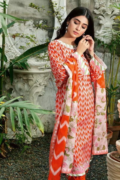 Gul Ahmed 3PC Unstitched Printed Lawn Suit With Silverplus Antibacterial Finish CL-1212-B