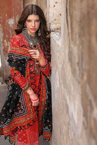 Gul Ahmed 3PC Chunri Lawn Unstitched Suit CL-32092 B