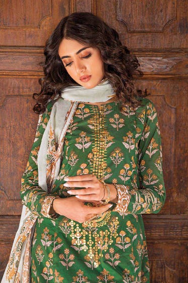 Gul Ahmed 3PC Lawn Unstitched Foil Printed Suit CL-32236 A