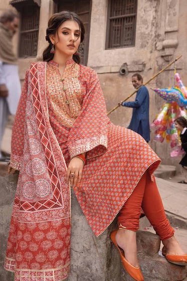 Gul Ahmed 3PC Lawn Unstitched Foil Printed Suit CL-32447 A