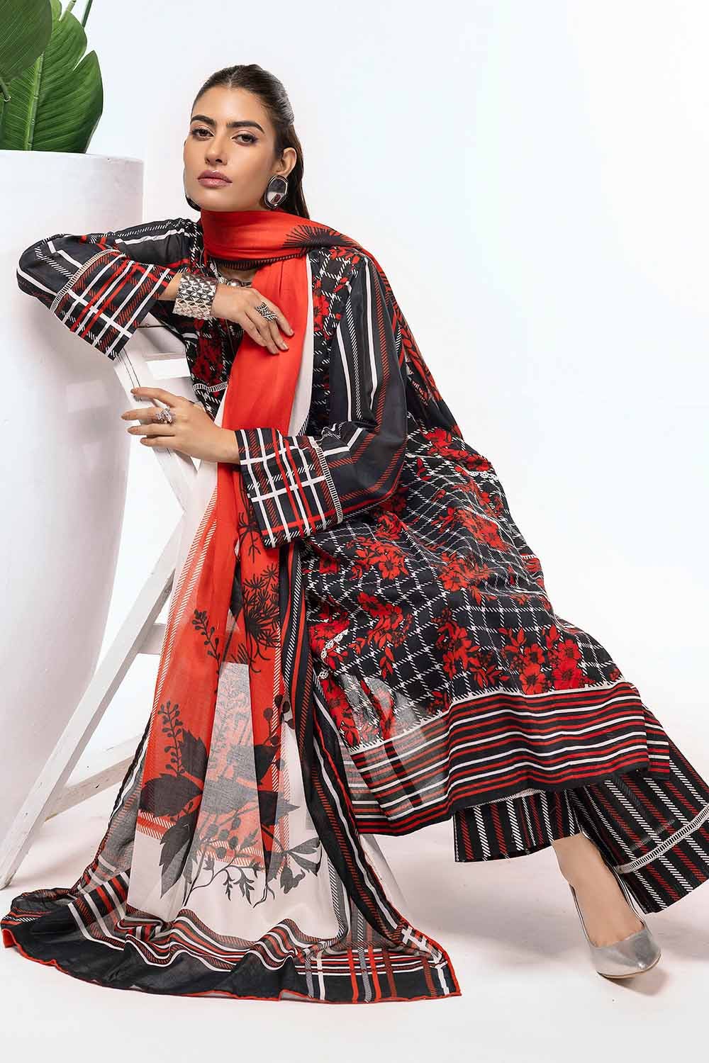 Gul Ahmed 3PC Lawn Printed Unstitched Suit CL-32454