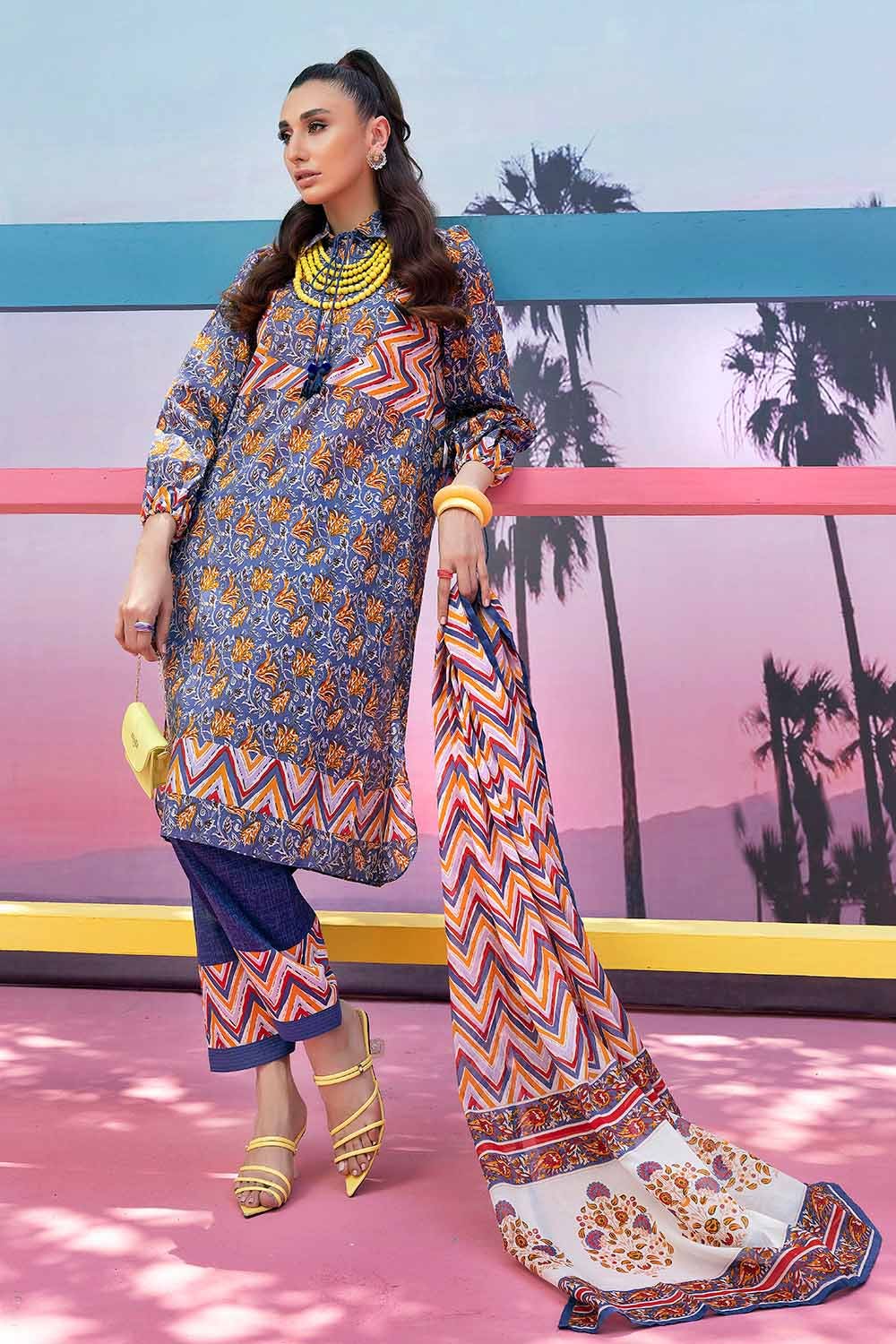 Gul Ahmed 3PC Lawn Printed Unstitched Suit CL-32460 A