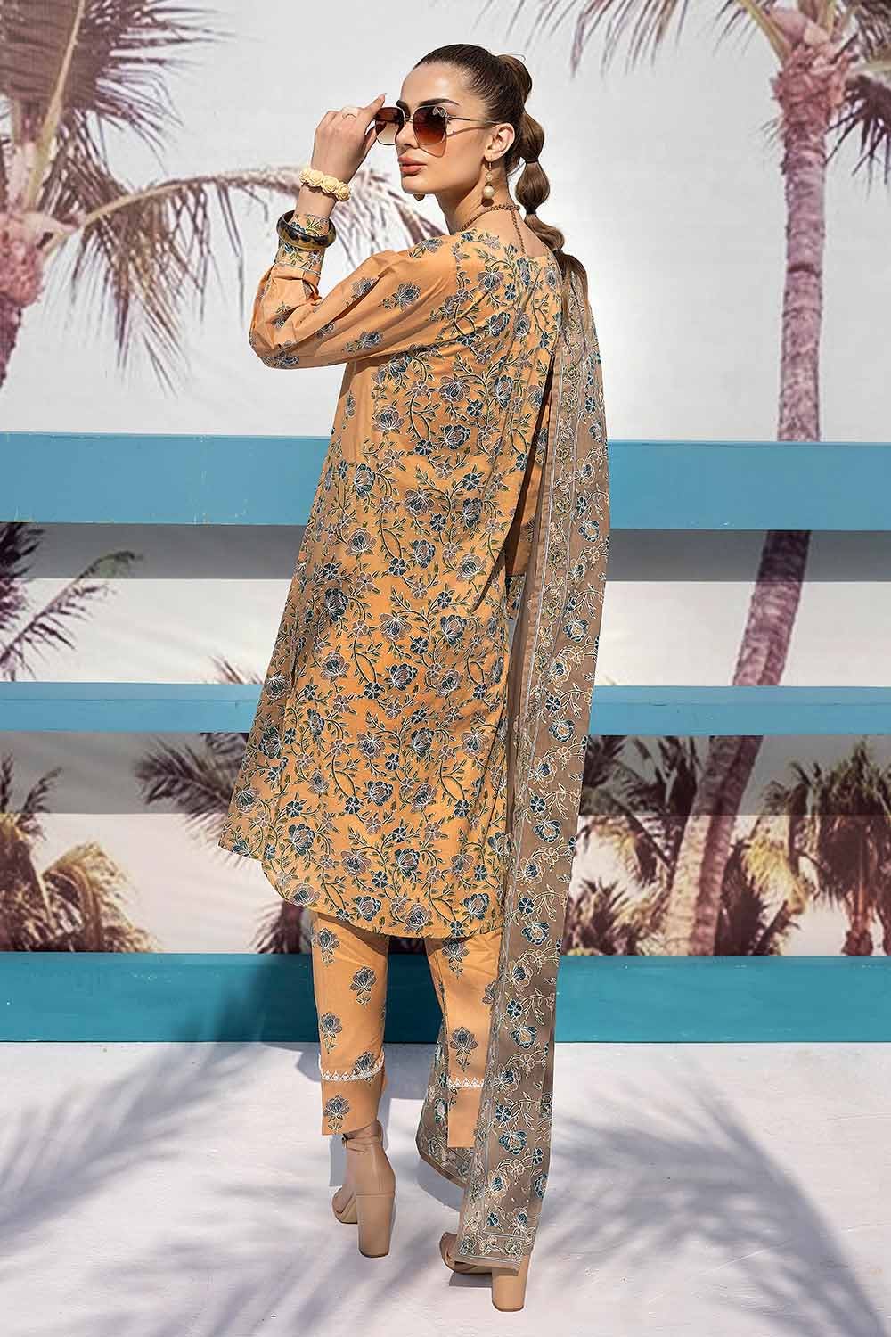 Gul Ahmed 3PC Lacquer Printed Lawn Unstitched Suit CL-32461 B