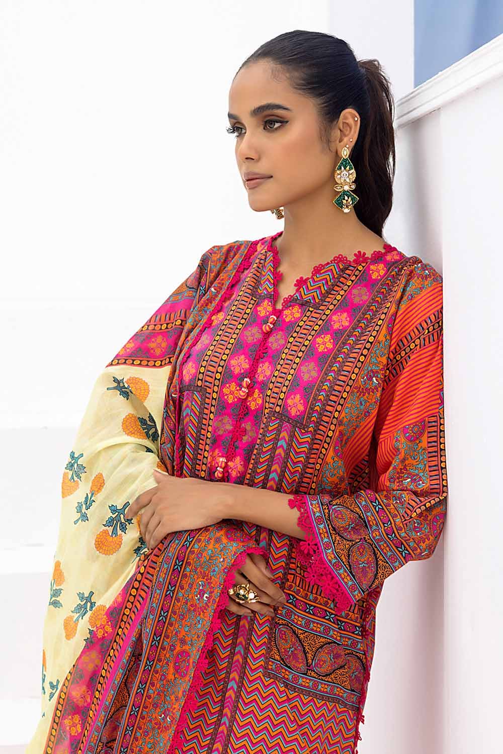 Gul Ahmed 3PC Printed Lawn Unstitched Suit CL-32476